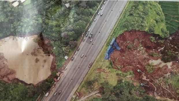 Dugaannya Longsoran di Sisi Jalan Tol Cipularang Km 118, Begini Temuan LIPI