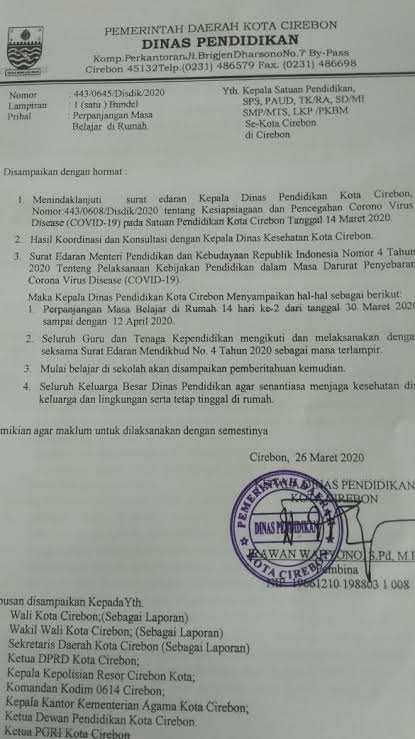 Belum Rapat Surat Edaran Masa Perpanjangan Belajar di Rumah Sudah Bocor, Kok Bisa?