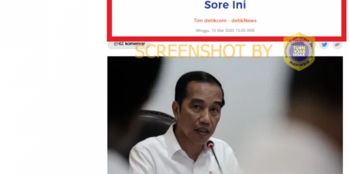 Hoax Presiden Kena Virus Corona