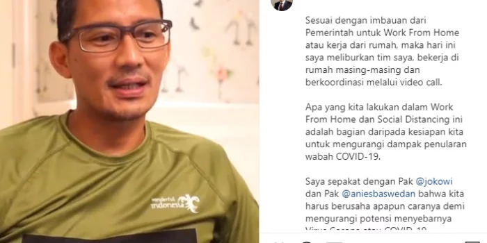 Cara Sandiaga Uno Lawan Virus Corona