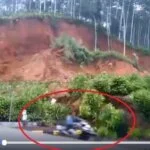 Detik-detik Bukit Longsor Terekam Kamera Warga, Pengendara Motor Terseret Longsoran Tanah