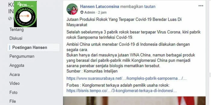 Jutaan Rokok Terpapar Covid-19 Beredar di Masyarakat? Simak Faktanya