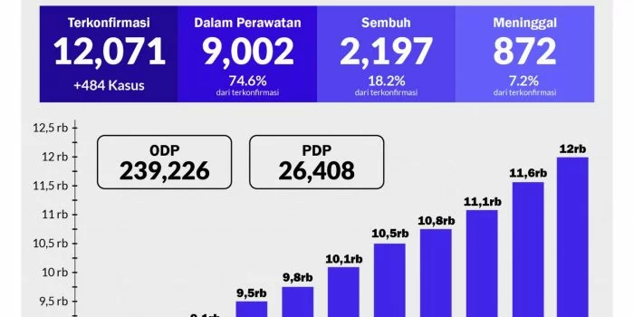 Data Sebaran Covid-19 di Indonesia, Selasa, 5 Mei 2020