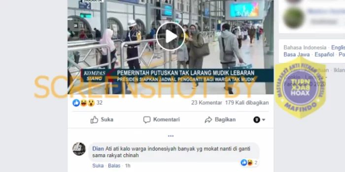 Pemerintah Pusat Putuskan Tak Larang Mudik Lebaran Beredar Luas di Masyarakat, Cek Faktanya!