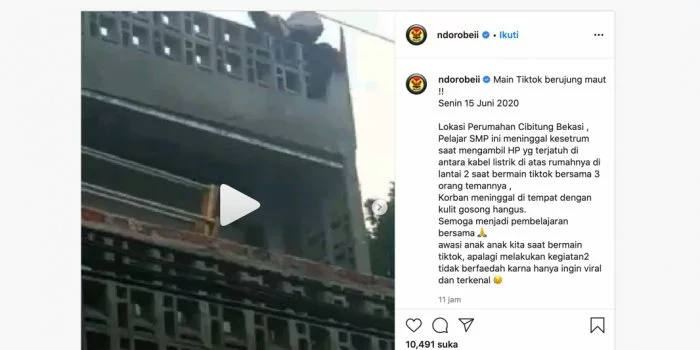 Tersengat Listrik, Aksi Pelajar Wanita Meninggal Dunia Saat Bermain TikTok