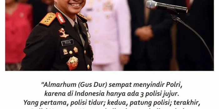 Pria Dibekuk Usai Unggah Humor Gus Dur Soal Polisi, Begini Reaksi Putri Gus Dur dan Warganet