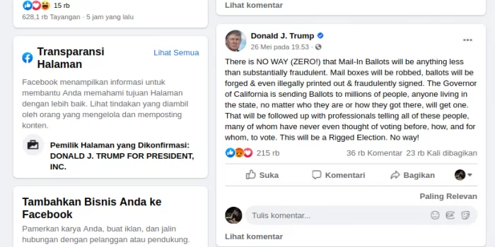 Gara-gara Postingan Trump Karyawan Facebook Mogok