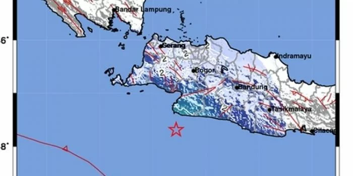 Pusatnya Laut Kidul, Gempa Tektonik Bermanigtudo 4,9 Goyang Sukabumi