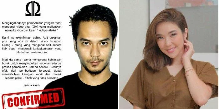 Pihak Adhietya Mukti melalui Mirror band yang menaunginya memberikan klarifikasi terkait video syur viral yang melibatkan namanya dan Gisel.