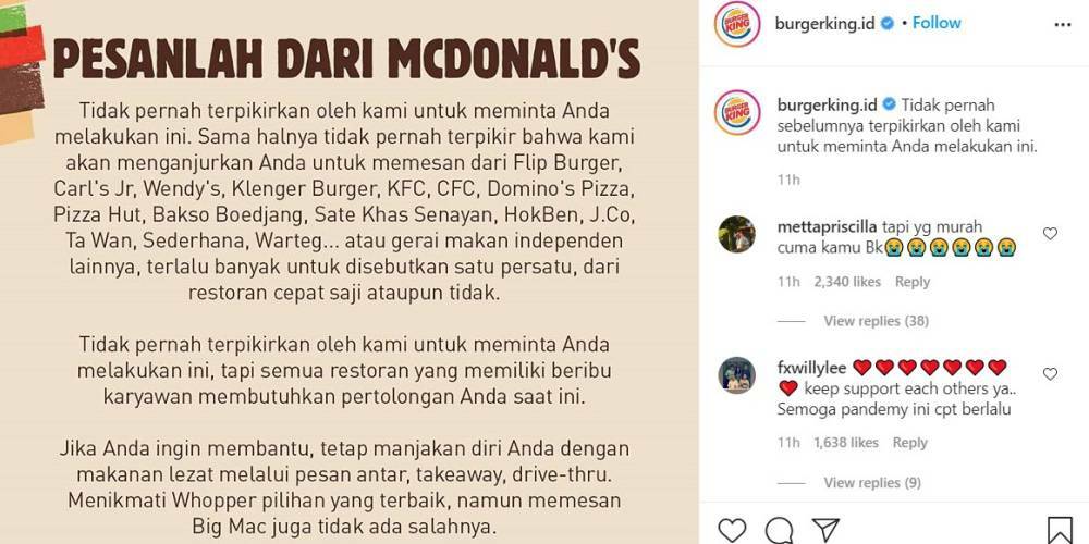 Burger King: Pesanlah dari McDonald's