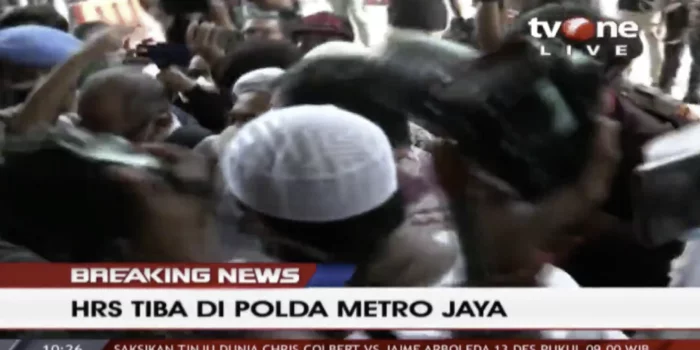 Habib Rizieq Shihab Tiba di Mapolda Metro Jaya