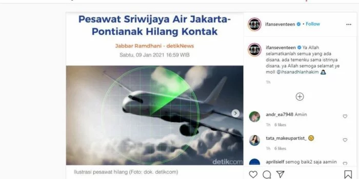 Tangkap layar akun Instagram @ifanseventeen)