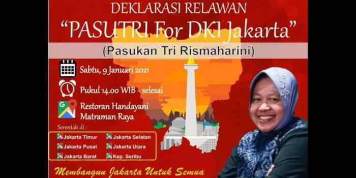 Deklarasi Relawan 'Pasutri for DKI Jakarta' Adakah Hubungannya dengan Risma?