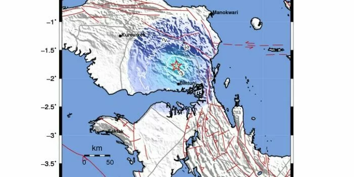 Inilah Rentetan Gempa di Bintuni Papua Barat Dalam Sehari