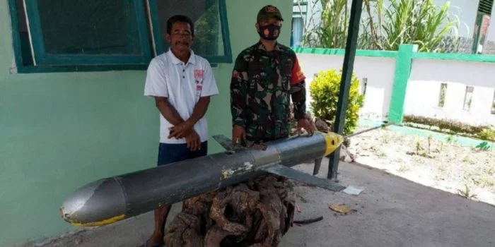 Nelayan Indonesia menemukan drone China di laut RI. (Foto: Drone DJ)