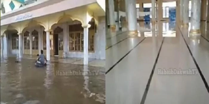 Inilah Video Penampakan Masjid Keramat yang Tidak Kemasukan Air saat Banjir