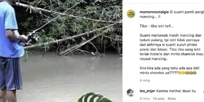 Gara-gara Janda Bolong, Beredar Foto Seorang Pria Sedang Pergi Mancing yang Membuat Istrinya Histeris