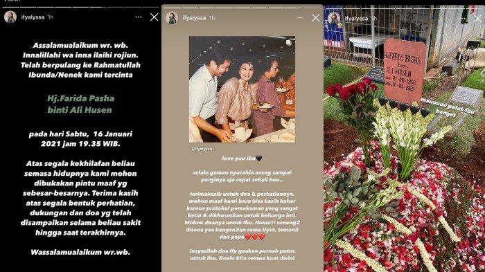 Farida Pasha 'Mak Lampir' Misteri Gunung Merapi Meninggal Dunia, Ify Alysa: Love You So Much Ibu