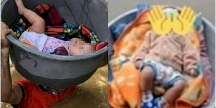 Banjir Kalimantan Selatan, Viral Selamatkan Bayi Gunakan Panci dan Baskom