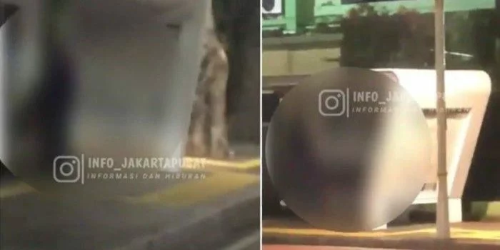 Tertangkap Kamera Pengendara Roda Dua, Sejoli Mesum di Halte Bus di Senen Jakarta Pusat