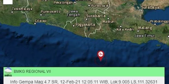 Imlek di Pacitan Diguncang Gempa