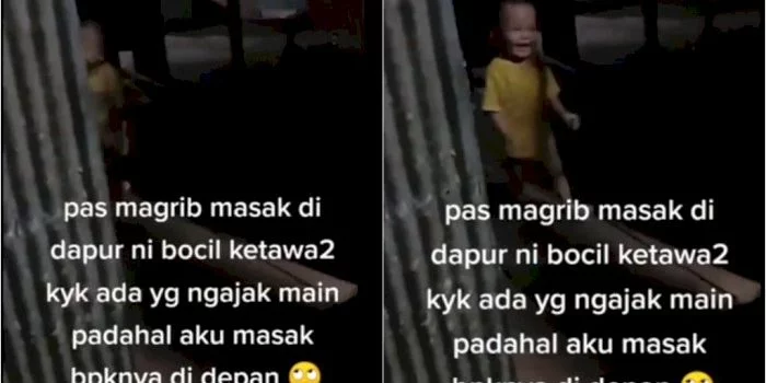 Bocah Tertawa Sendirian di Malam Hari Kayak Ada yang Ajak Main, Simak Videonya