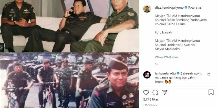 Unggah Foto Masa Muda SBY dan Moeldoko, Putra Mantan Kepala BIN: Good Old Times