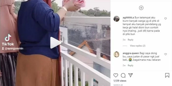 Perempuan Ini Hamburkan Segepok Uang Ratusan Ribu dari Atas Balkon