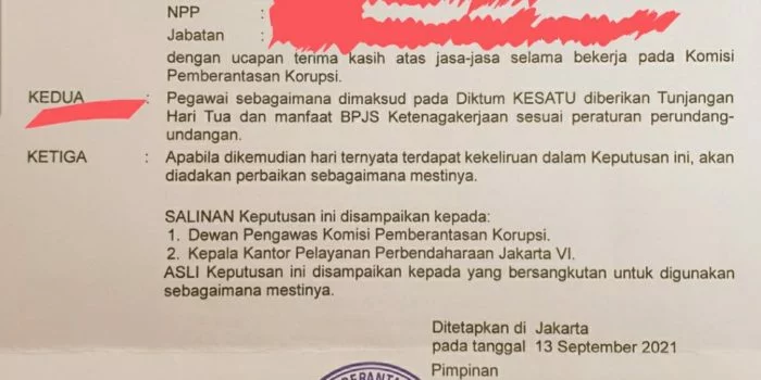 Giri Suprapdiono: 57 Pegawai KPK Dipecat Tanpa Pesangon dan Tunjangan