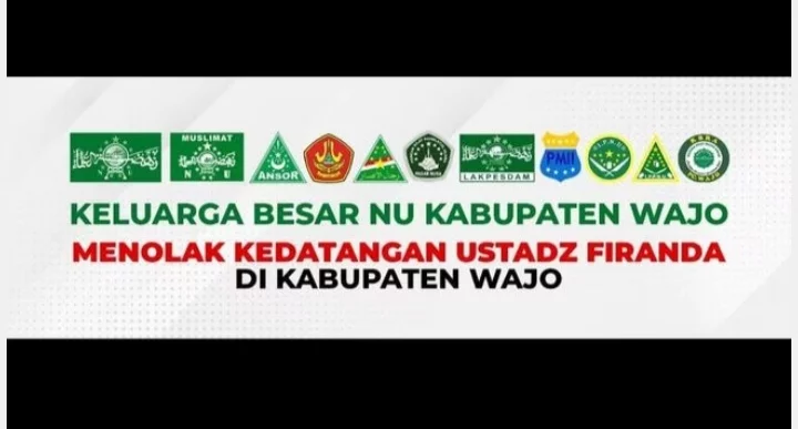 Warga NU Tolak Ustaz Firanda Ceramah di Wajo Karena Dianggap Radikal