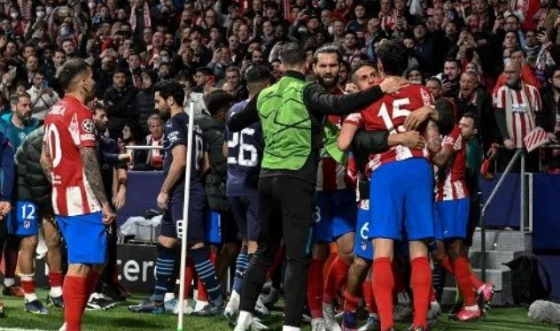 Ternyata Pertikaian Pemain Atletico Madrid vs Manchester City Berlanjut di Lorong Stadion