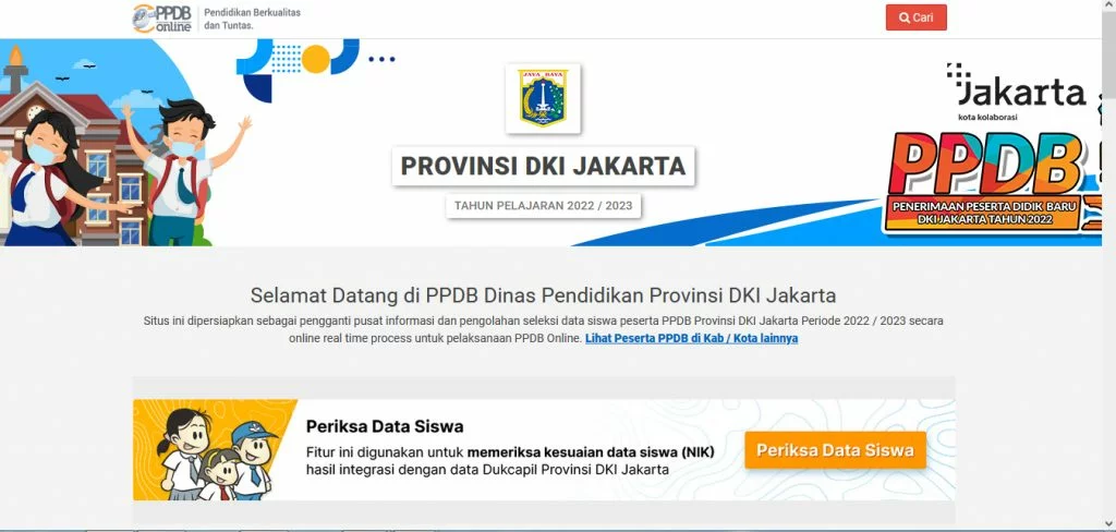 Link dan Cara Pendaftaran Akun PPDB DKI Jakarta 2022