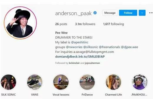 Dianggap Mirip, Anderson Paak Malah Sengaja Ganti Profil Instagram dengan Wajah Pak Tarno