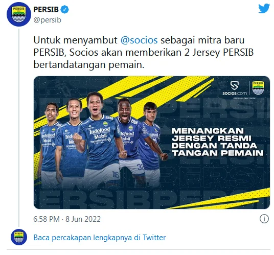 Persib Gandeng Socios, Mitra Klub Top Eropa, di Indonesia jadi yang Pertama