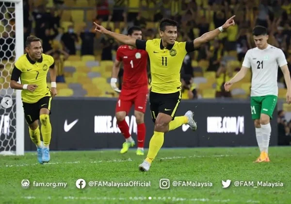 Hasil Kualifikasi Piala Asia:Timnas Malaysia KalahkanTurkmenistan 3-1