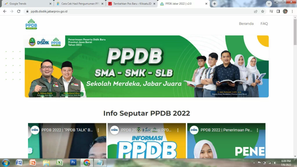 Cara Cek Hasil Pengumuman PPDB Jabar 2022 Tahap 2, Berikut Link Lengkap Tiap Daerah