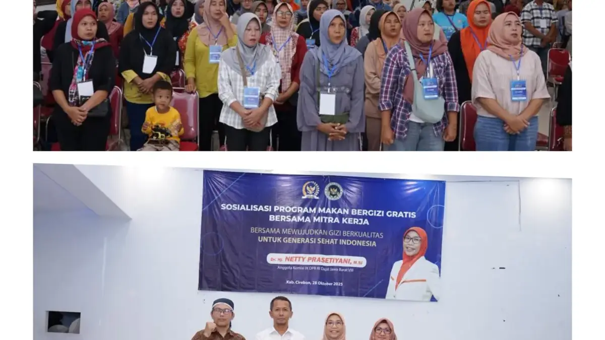 Sosialisasi Program MBG di Kabupaten Cirebon. Edukasi Pola Makan Hidup Sehat Makan Gratis