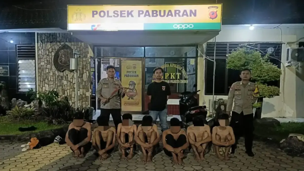 Polsek Pabuaran Bekuk 7 Anggota Geng Motor Bersajam, Diduga Hendak Tawuran di Ciledug Geng Motor